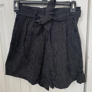 H&M High Waisted Striped Shorts